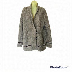 VINTAGE Icelandic-Chunky-hand-knit-Neutral-tone-Fisherman Winter Sweater. Large